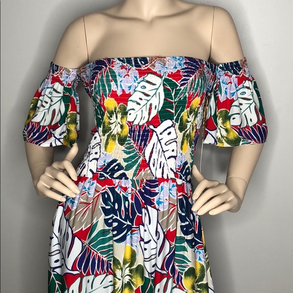 Tropical print Maxi dress - Picture 5 of 7